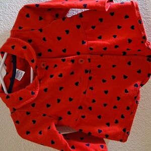 Kids Red Heart Pattern Jacket